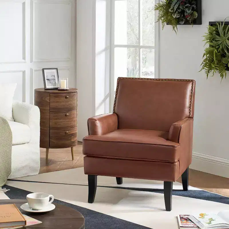 Fauteuil d'appoint rembourré en bois celadon | ART OF LIVING DESIGNS