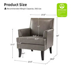Fauteuil d'appoint rembourré en bois celadon | ART OF LIVING DESIGNS