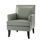 Fauteuil d'appoint rembourré en bois celadon | ART OF LIVING DESIGNS