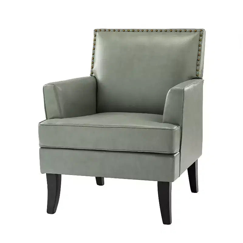 Fauteuil d'appoint rembourré en bois celadon | ART OF LIVING DESIGNS