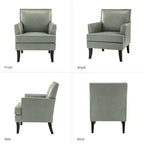 Fauteuil d'appoint rembourré en bois celadon | ART OF LIVING DESIGNS