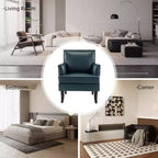 Fauteuil d'appoint rembourré en bois celadon | ART OF LIVING DESIGNS