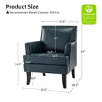 Fauteuil d'appoint rembourré en bois celadon | ART OF LIVING DESIGNS