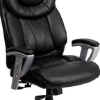 Chaise de bureau ergonomique à dossier haut Emma and Oliver 400 lb. Grande taille, accoudoirs réglables argentés