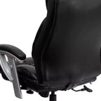 Chaise de bureau ergonomique à dossier haut Emma and Oliver 400 lb. Grande taille, accoudoirs réglables argentés