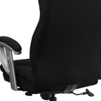 Chaise de bureau ergonomique à dossier haut Emma and Oliver 400 lb. Grande taille, accoudoirs réglables argentés