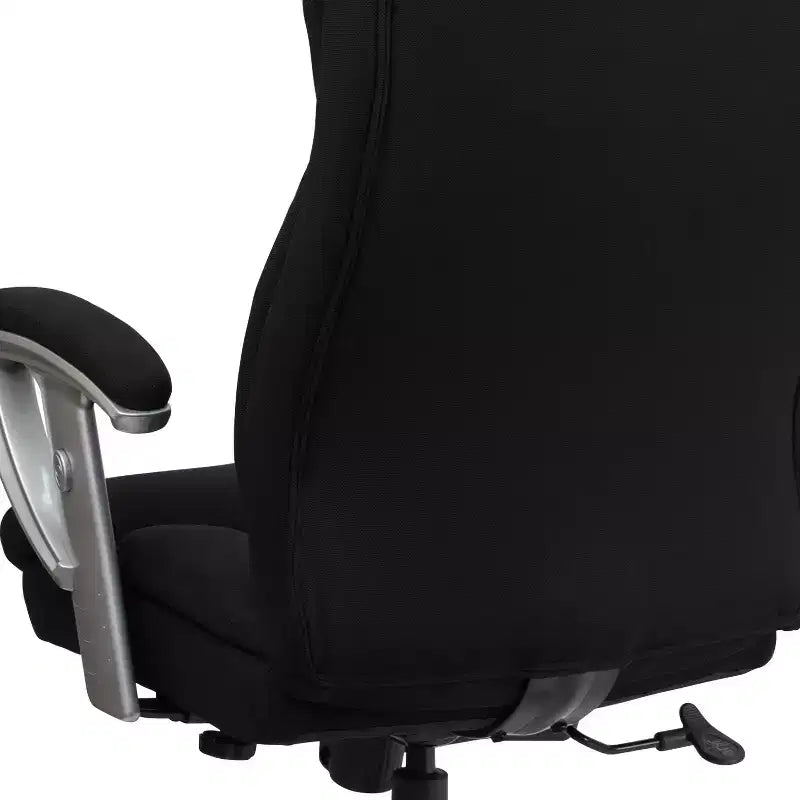 Chaise de bureau ergonomique à dossier haut Emma and Oliver 400 lb. Grande taille, accoudoirs réglables argentés