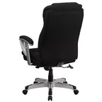 Chaise de bureau ergonomique à dossier haut Emma and Oliver 400 lb. Grande taille, accoudoirs réglables argentés