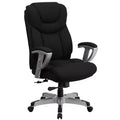 Chaise de bureau ergonomique à dossier haut Emma and Oliver 400 lb. Grande taille, accoudoirs réglables argentés