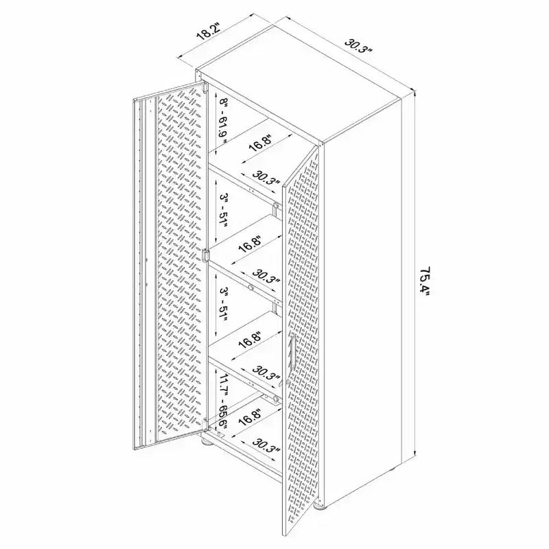Armoire de garage haute Manhattan Comfort Fortress 74.8