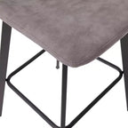 Lot de 2 tabourets Merrick Lane modernes rembourrés avec sièges baquets incurvés à dossier bas et cadres en fer