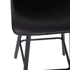Lot de 2 tabourets Merrick Lane modernes rembourrés avec sièges baquets incurvés à dossier bas et cadres en fer