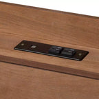 Lit plateforme en bois Decker avec station de charge Noyer marron - Baxton Studio