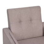 Flash Furniture Conrad, fauteuil mi-siècle moderne de qualité commerciale, avec revêtement touffeté en faux lin et pieds en bois massif