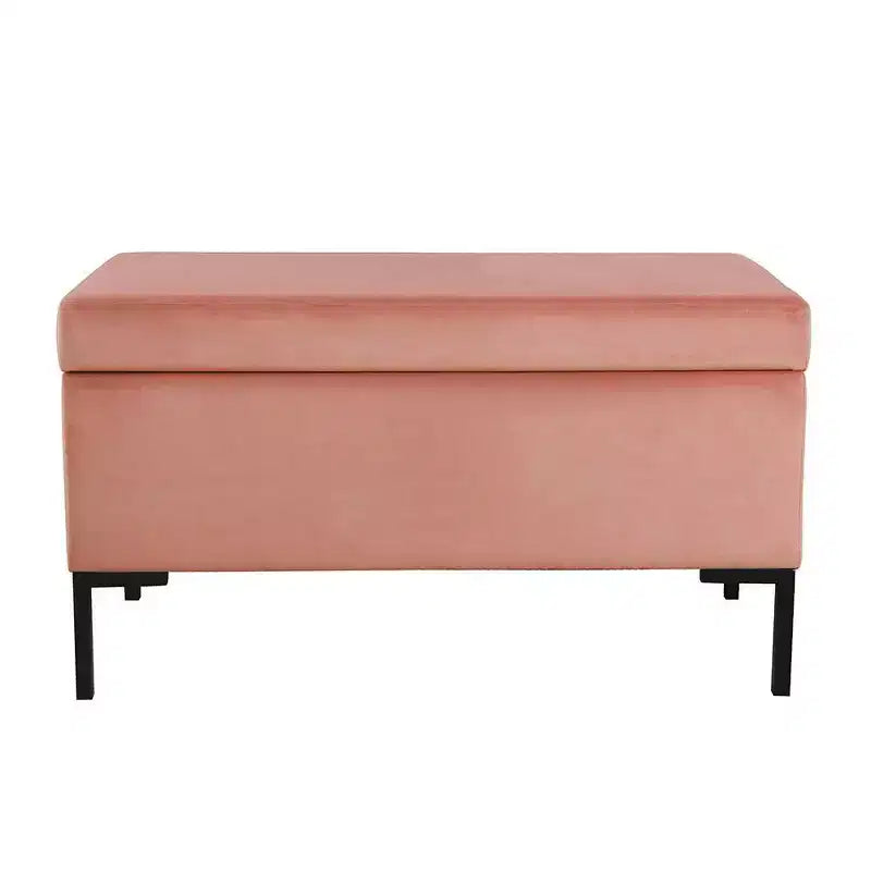 Banc de rangement moyen avec pieds en métal - HomePop