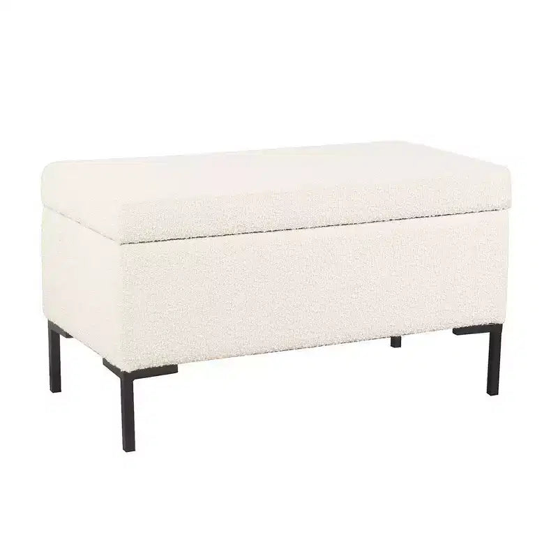 Banc de rangement moyen avec pieds en métal - HomePop
