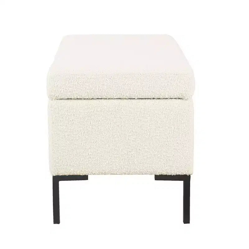 Banc de rangement moyen avec pieds en métal - HomePop