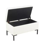 Banc de rangement moyen avec pieds en métal - HomePop