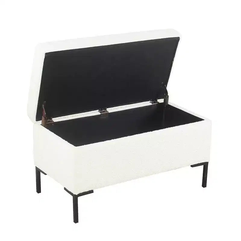 Banc de rangement moyen avec pieds en métal - HomePop