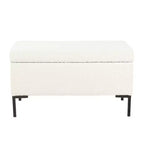 Banc de rangement moyen avec pieds en métal - HomePop