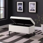 Banc de rangement moyen avec pieds en métal - HomePop