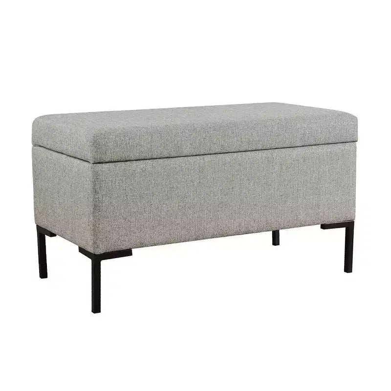 Banc de rangement moyen avec pieds en métal - HomePop