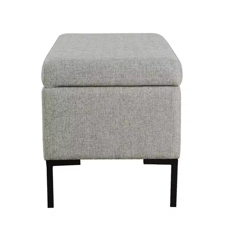 Banc de rangement moyen avec pieds en métal - HomePop