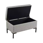 Banc de rangement moyen avec pieds en métal - HomePop