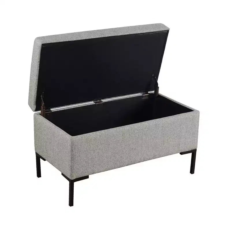 Banc de rangement moyen avec pieds en métal - HomePop