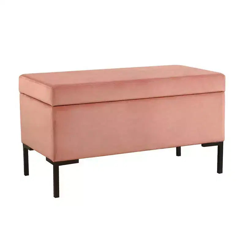 Banc de rangement moyen avec pieds en métal - HomePop