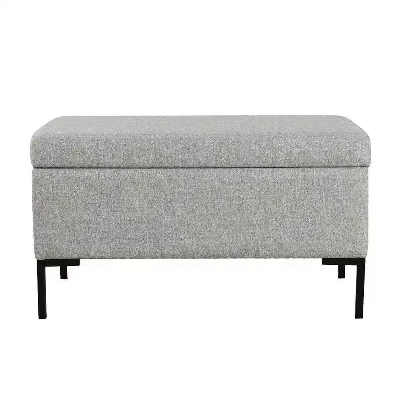 Banc de rangement moyen avec pieds en métal - HomePop