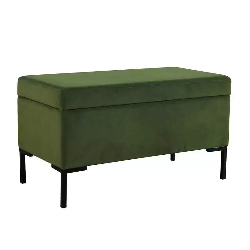 Banc de rangement moyen avec pieds en métal - HomePop