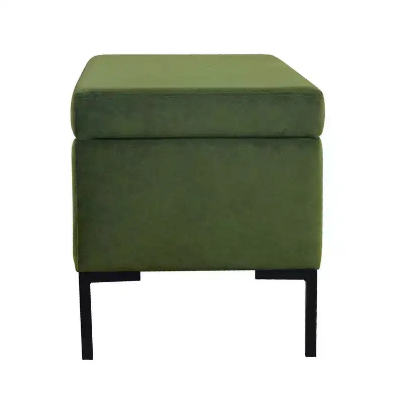 Banc de rangement moyen avec pieds en métal - HomePop