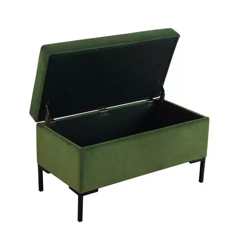 Banc de rangement moyen avec pieds en métal - HomePop