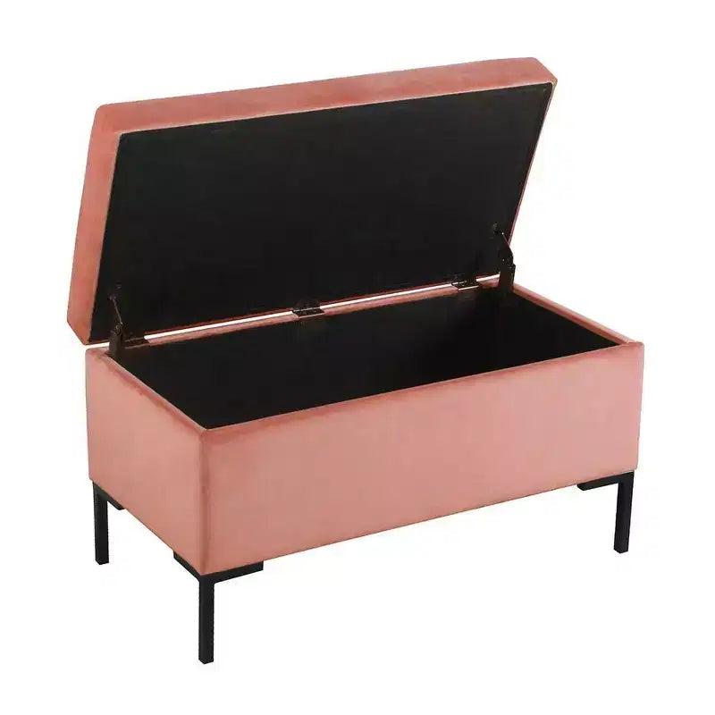Banc de rangement moyen avec pieds en métal - HomePop