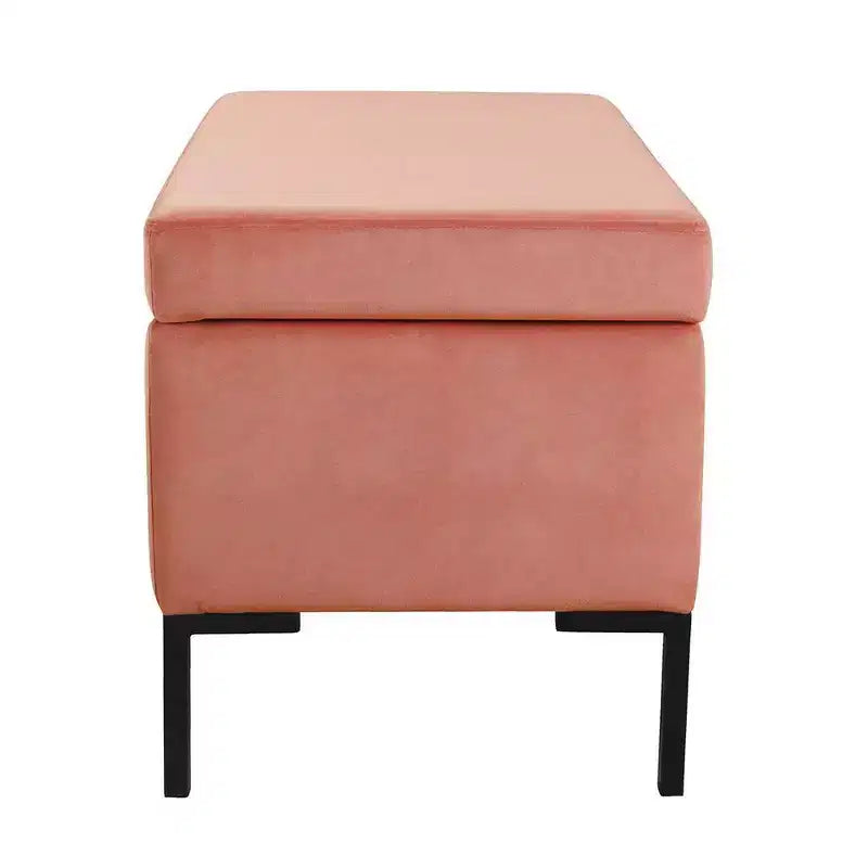 Banc de rangement moyen avec pieds en métal - HomePop