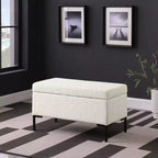 Banc de rangement moyen avec pieds en métal - HomePop