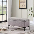 Banc de rangement moyen avec pieds en métal - HomePop