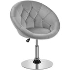 Yaheetech Swivel Tufted Height Adjustable Barrel Chair Accent Chair