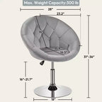 Fauteuil Yaheetech pivotant touffeté réglable en hauteur