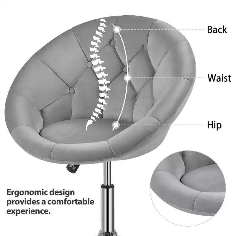 Fauteuil Yaheetech pivotant touffeté réglable en hauteur