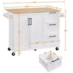 Yaheetech Desserte de cuisine roulante Îlot de cuisine avec armoire de rangement