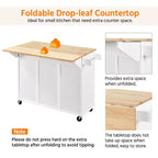 Yaheetech Desserte de cuisine roulante Îlot de cuisine avec armoire de rangement
