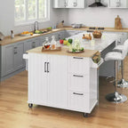 Yaheetech Desserte de cuisine roulante Îlot de cuisine avec armoire de rangement
