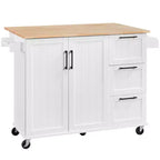 Yaheetech Desserte de cuisine roulante Îlot de cuisine avec armoire de rangement
