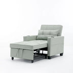 Fauteuil Lit Futon Convertible Fauteuil 3-en-1 Fauteuils Lits avec Ports USB