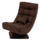Chaise de sol pivotante à 360° Costway, chaise paresseuse réglable sur 5 niveaux avec oreiller de massage gris/noir/marron