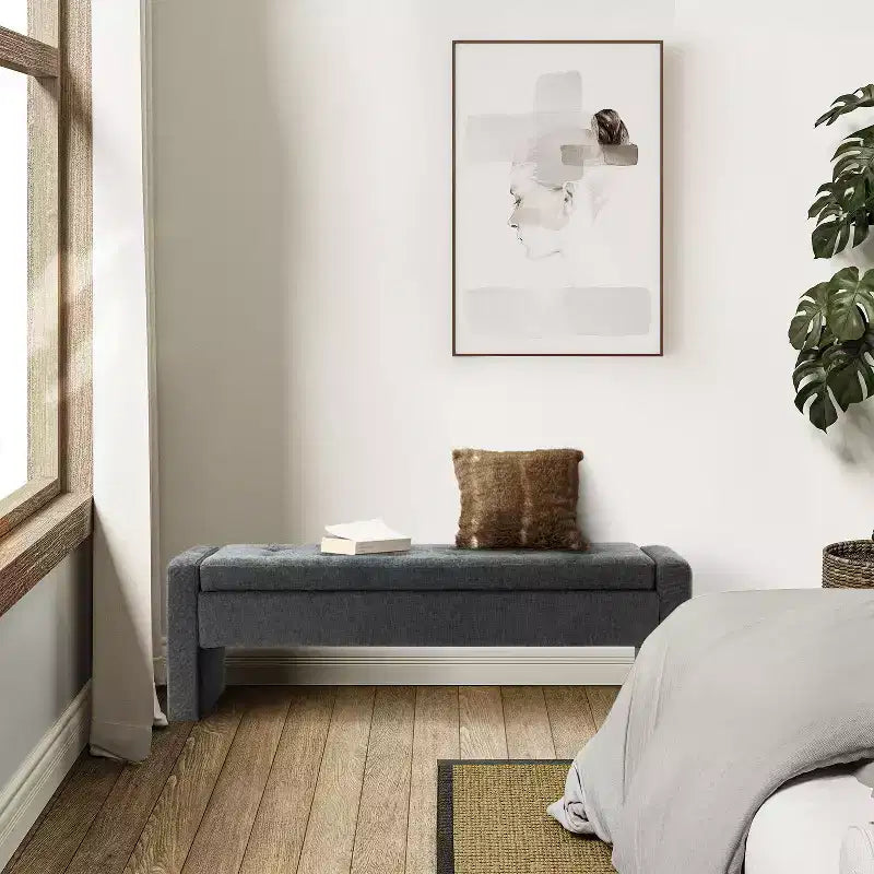 Banc de rangement capitonné moderne Rebeca | ART OF LIVING DESIGN