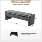 Banc de rangement capitonné moderne Rebeca | ART OF LIVING DESIGN