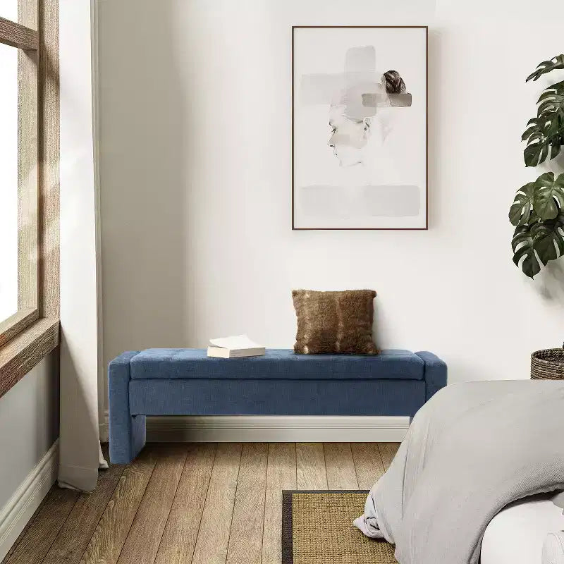 Banc de rangement capitonné moderne Rebeca | ART OF LIVING DESIGN